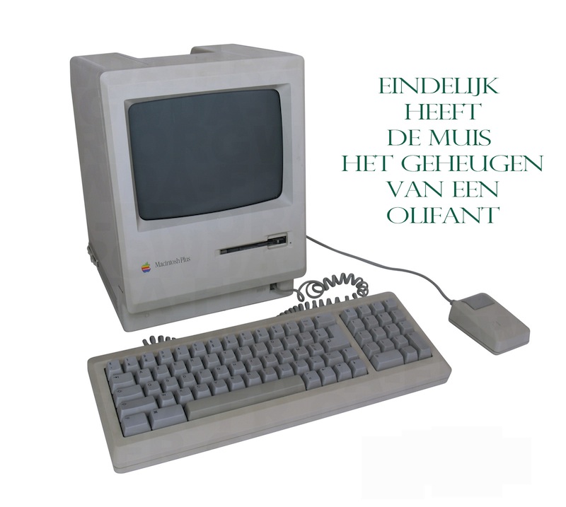 Apple Mac Plus... Eindelijk heeft de muis het geheugen van een olifant